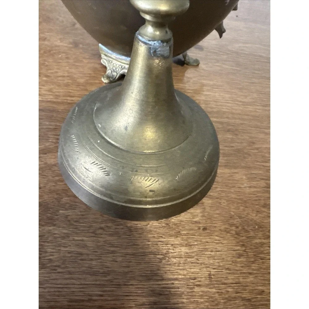 Vintage Cespedes Brass Kettle With Decorative Feet Cooper Wick Chile